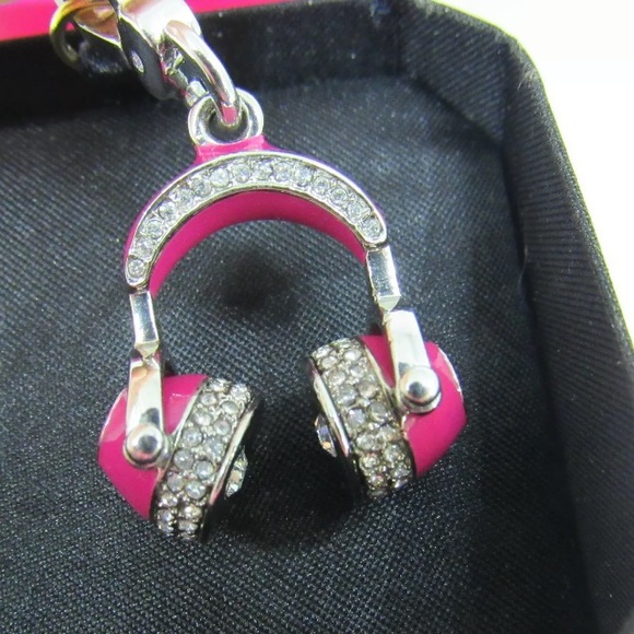 Juicy Couture Pink Pave Headphones charm - Picture 8 of 9